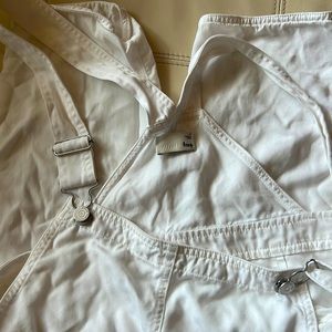 Aritzia White Overalls